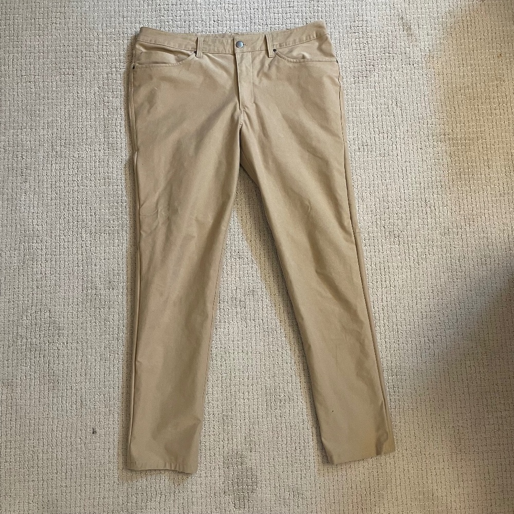 Lululemon ABC Slim-Fit 5 Pocket Pant 32L *Utilitech (Color: Trench; Size: 34)